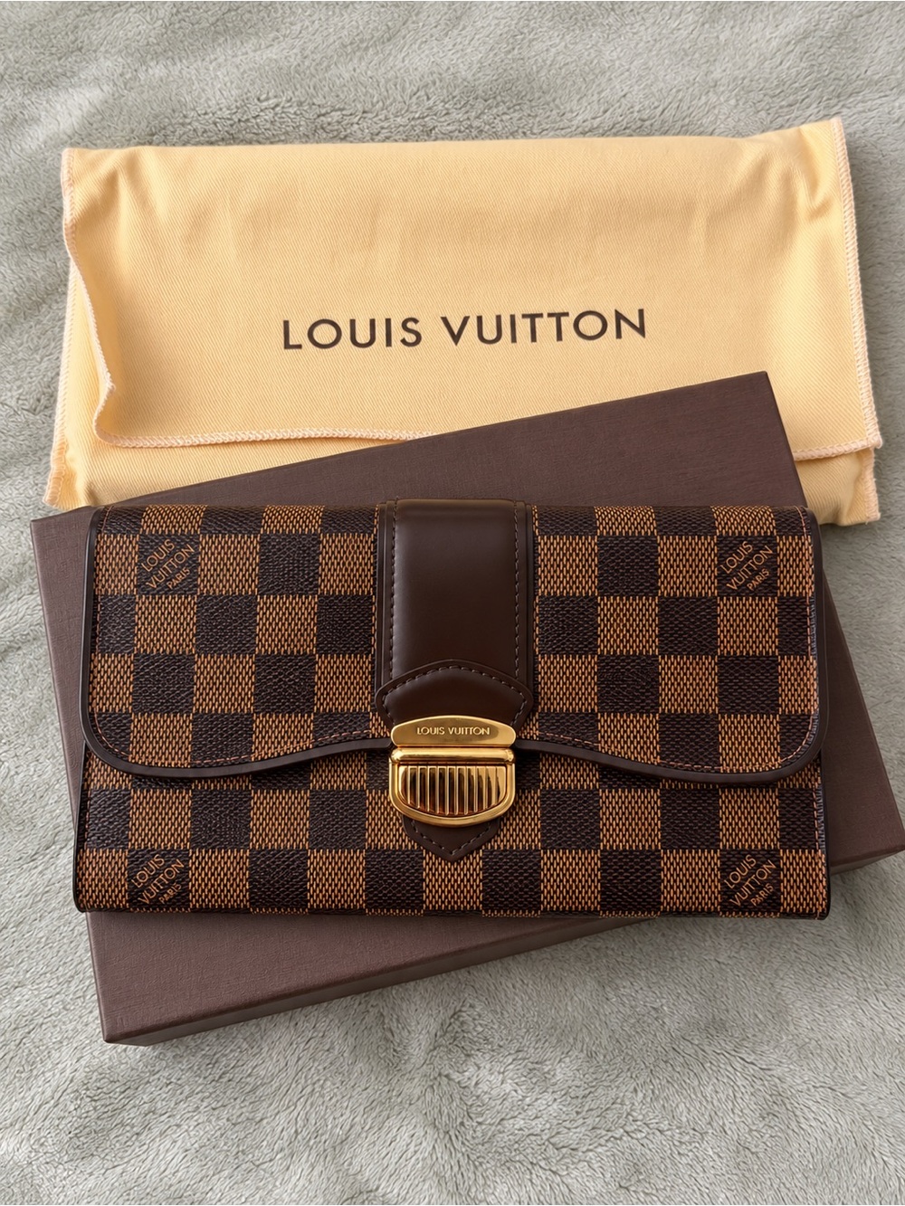 Louis Vuitton Damier Ebene Sistina Wallet